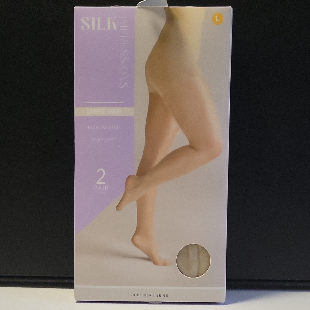 Silk Impressions 2-Pack Sheer Tights in Beige O6